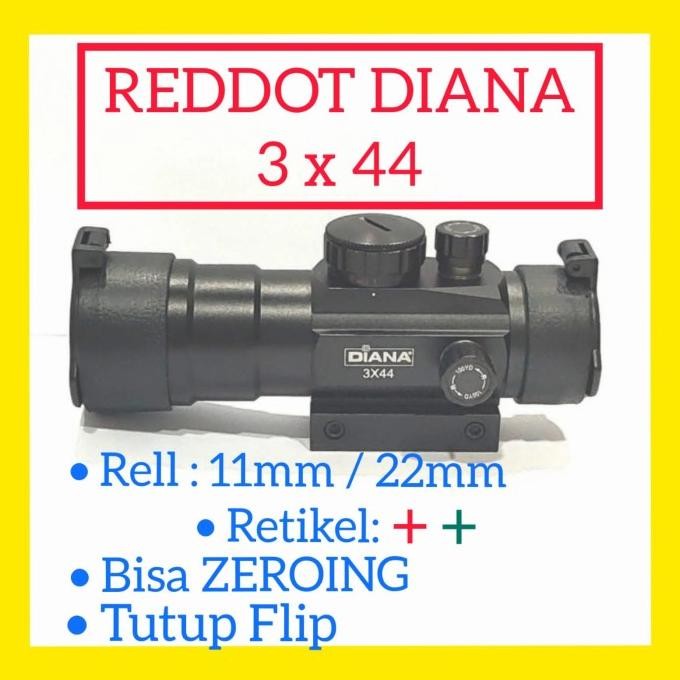 Terlaris Reddot Diana 3x44 ( Reddot Bushell, Reddot BSA, Reddot GSR, Hakko ) SALE
