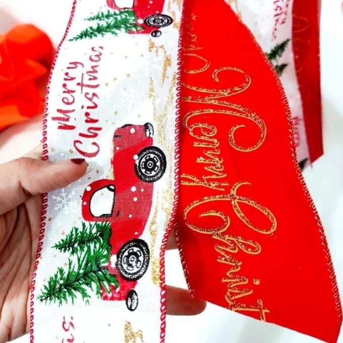 

Sale! New Pita Natal Bulu Dekorasi Pohon Aksesoris Kado Natal Merah Hiasan Christmas Murah Ornamen Pita Merah Jumbo