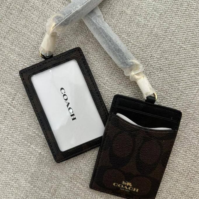 

ready COACH ID LANYARD BROWN BLACK ORIGINAL murah