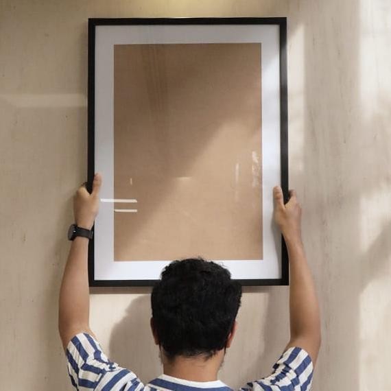 Black Fiber Frame - Bingkai Fiber Hitam Pigura Minimalis