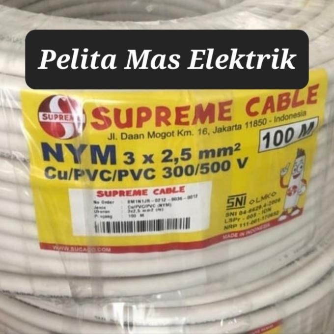 Kabel Nym 3X2.5 Supreme Nym 3X2,5 Supreme Nym 3 X 2,5 Mm Supreme @100M New Stok