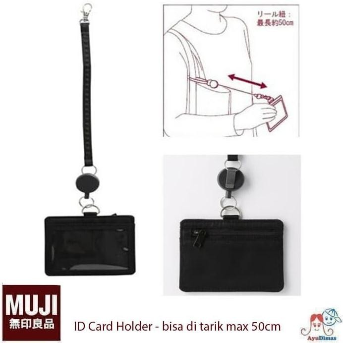 

ready MUJI NYLON CARD CASE WITH REEL- Name Taq/ID card Holder dgn tali tarik murah