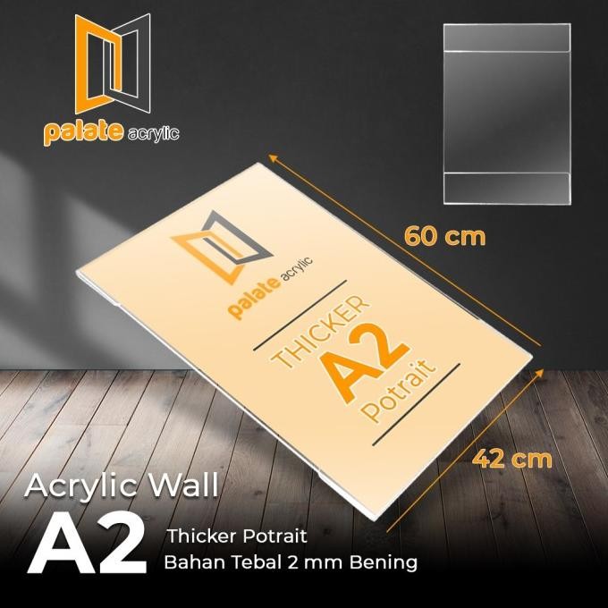 

ready akrilik wall A2 / acrylik / thicker / akrilik dinding brosur A2 murah