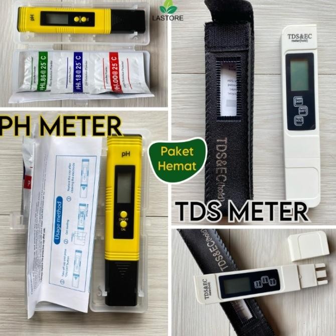 Paket Alat Ukur Ph Meter & Tds Tester Digital Air Akuarium Hidroponik Co