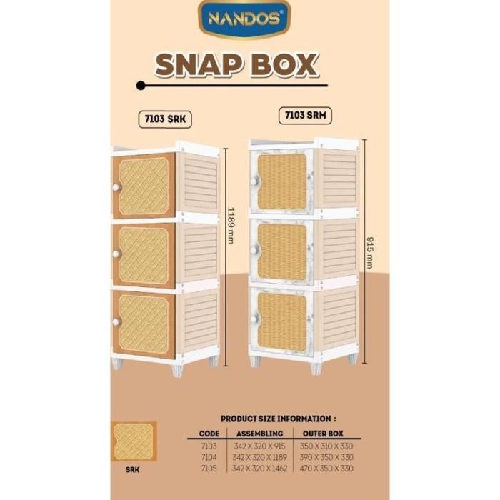 NAIBA Lemari Baju Pakaian Plastik Laci MURAH 3 4 5 susun SNAP BOX