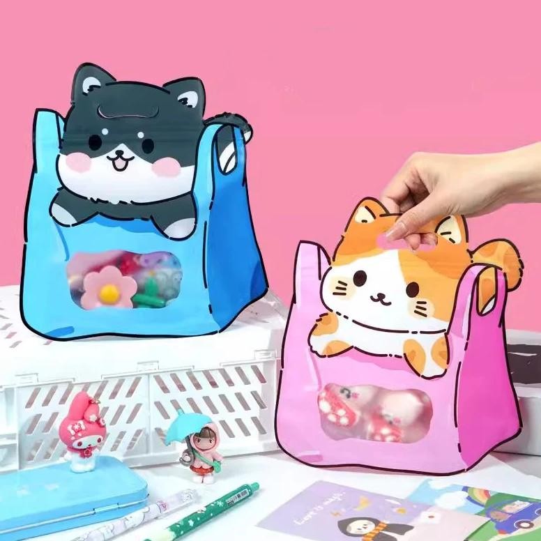 

20Pcs 50Pcs Plastic Portable Cartoon Schoolbags Sweets Snack Sealing Pockets Children'S Birthday Wedding Party Creative Gift Bag