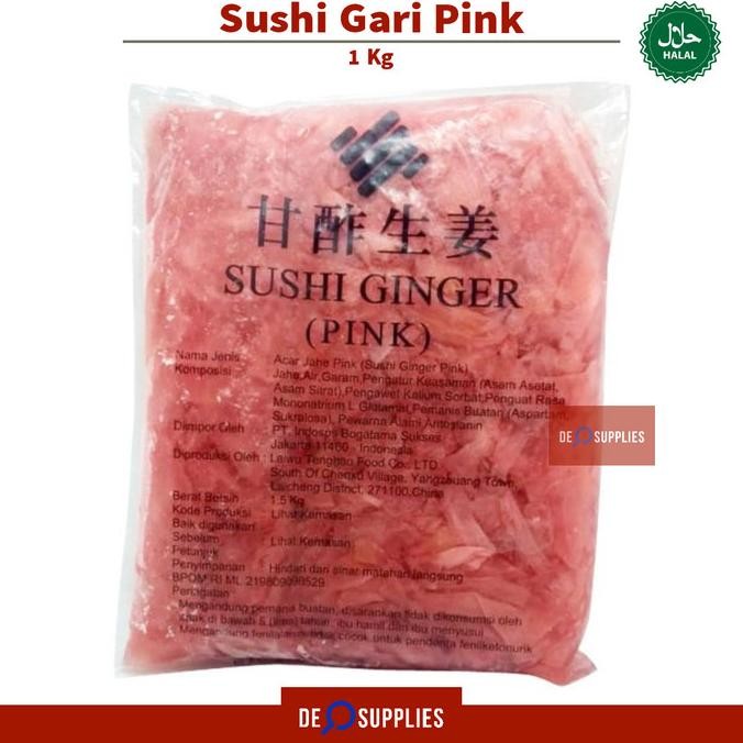 

Sale Sushi Gari Pink 1Kg - Acar Jahe Pickled Sushi Ginger Pink Shoga Asinan