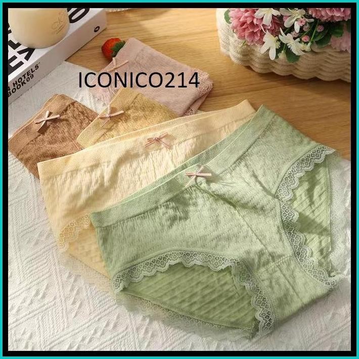 WINGALERY CELANA DALAM WANITA BAHAN KATUN CD SEAMLESS PAKAIAN DALAM WANITA 2077