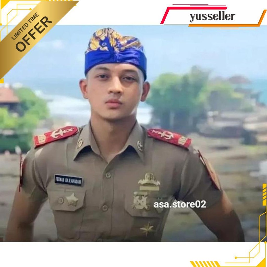 Udeng Bali Tradisional Prada Topi Adat Khas Bali Ikat Kepala Khas Bali Kotak-Kotak Karnaval Tari Ori