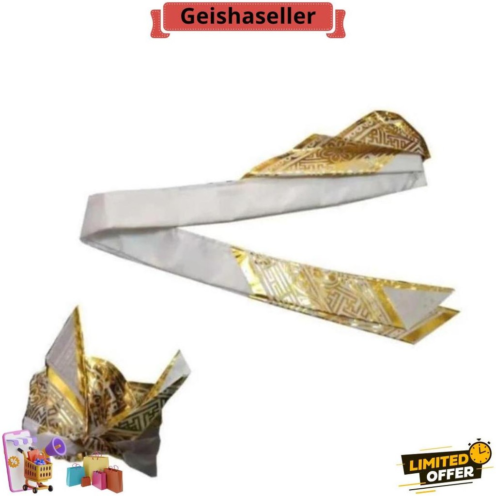 Udeng Bali Putih _ Iket Bali Prada Iket Sendiri Praktis Termurah Banget