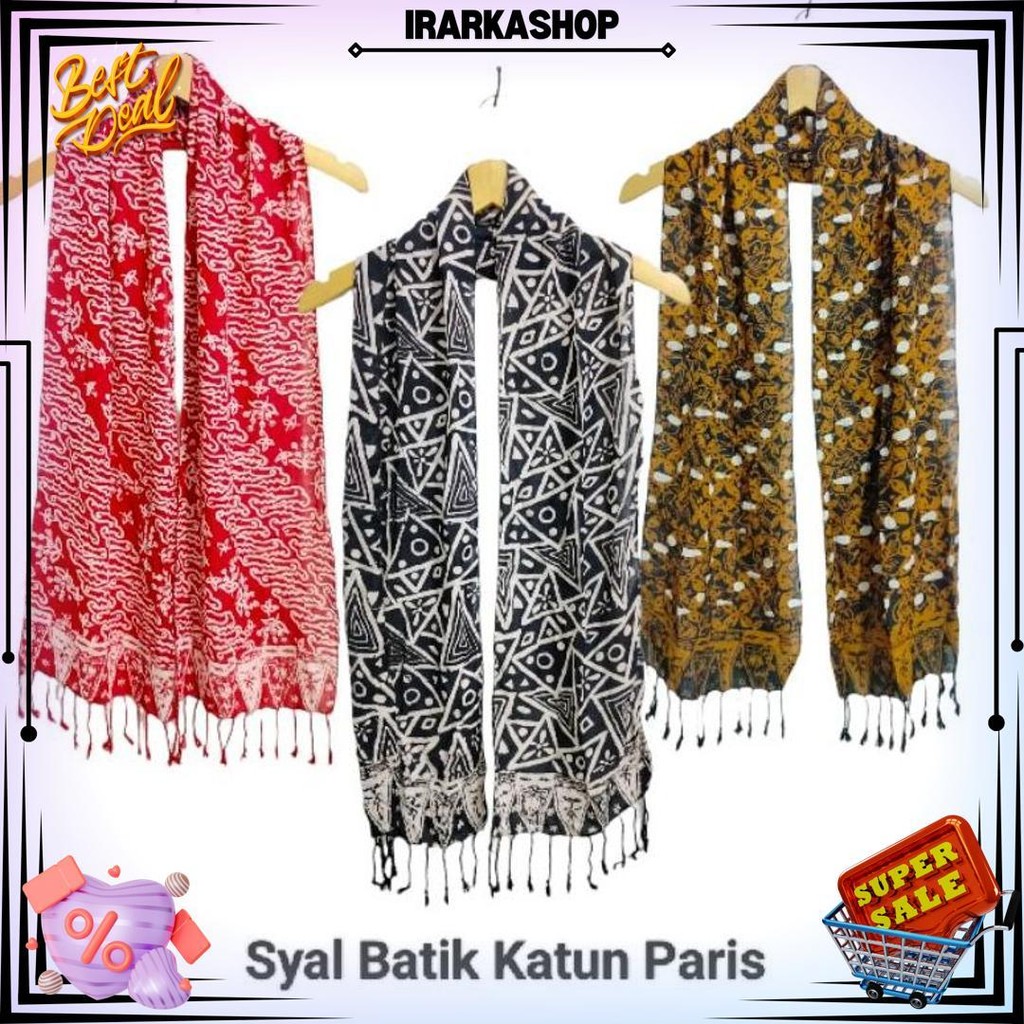 Syal  Batik Paris Scarf Leher Terlaris
