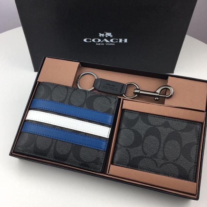 Wallet In Signature Canvas With Varsity Stripe-F26072 (Best Quality)