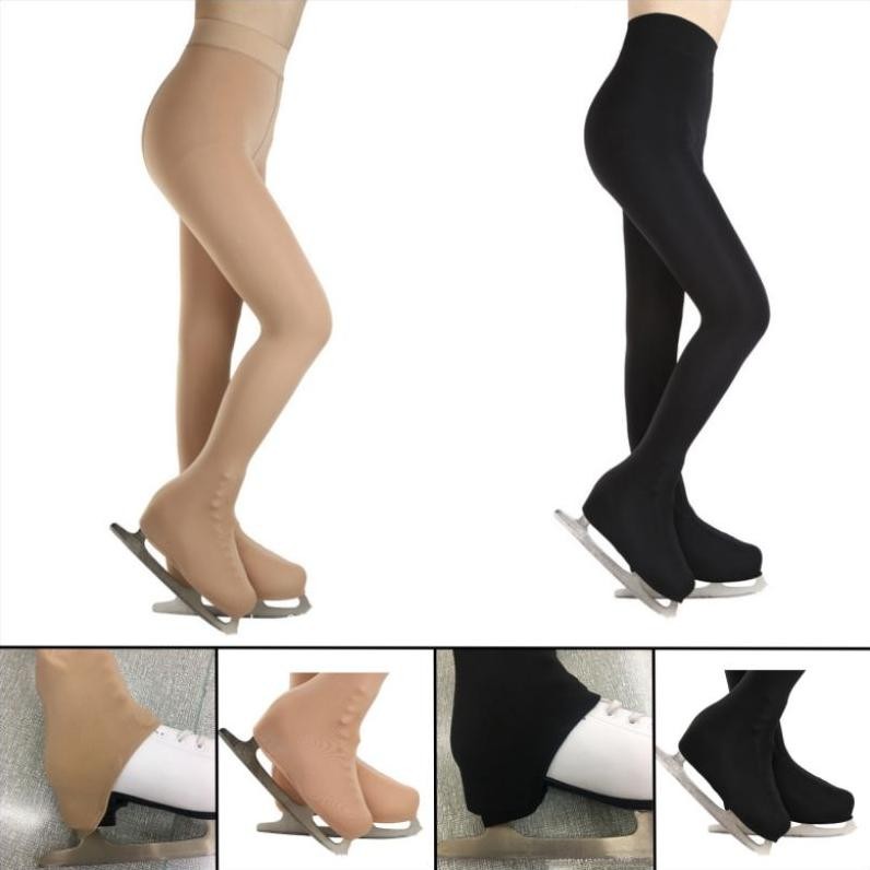 Premium Regular Stocking Celana Figure Ice Skating Tights Over Boot Half Full Cover with Clip Polos 