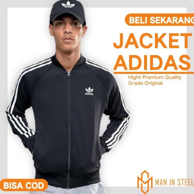 JAKET ADIDAS JACKET TRACKTOP RUNNING PRIA ADIDAS CLASSIC GRADE ORI