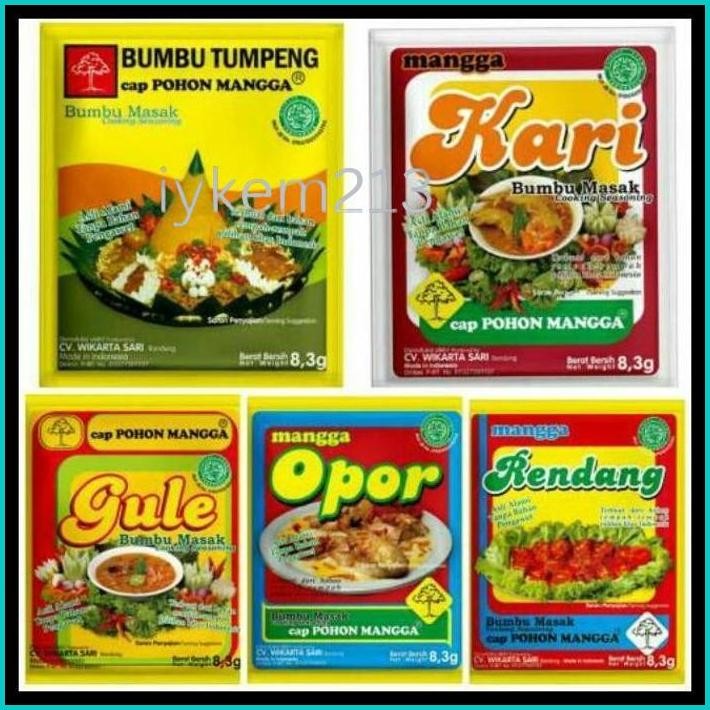 

BUMBU MASAK INSTANT KEMASAN HEMAT - BUMBU MASAK DAPUR CAP POHON MANGGA TUMPENG RENDANG OPOR KARE GUL