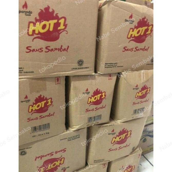 

Sale Saos Sambal Hot1 / Hot 1 / Hot One 1 Kg Per Dus Isi 10 Bungkus