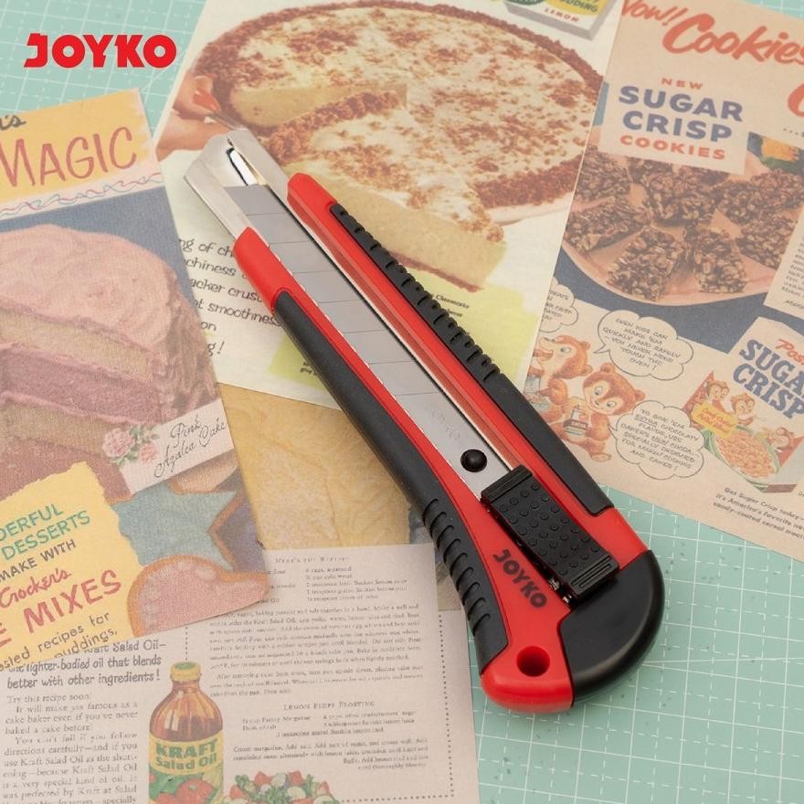 

dvc-78 fx-76 Cutter JOYKO CU-0523 & Gratis 1pc Pisau Extra / Pisau Pemotong Dengan Rubber Grip Hemat Original