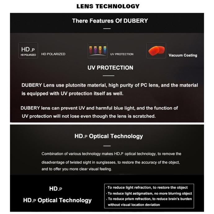 ready  Kacamata Dubery Photochromic Polarized Original