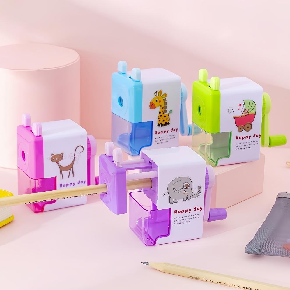 

RAUTAN PUTAR / RAUTAN MEJA 4 WARNA ANTI SLIP, PENCIL SHARPENER / PISAU TERBUAT DARI BAHAN BESI ALLOY