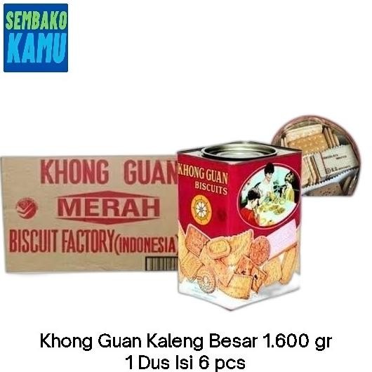 

Sale Khong Guan Biskuit Kaleng Merah 1600 Gr - 1 Dus Isi 6 Pcs