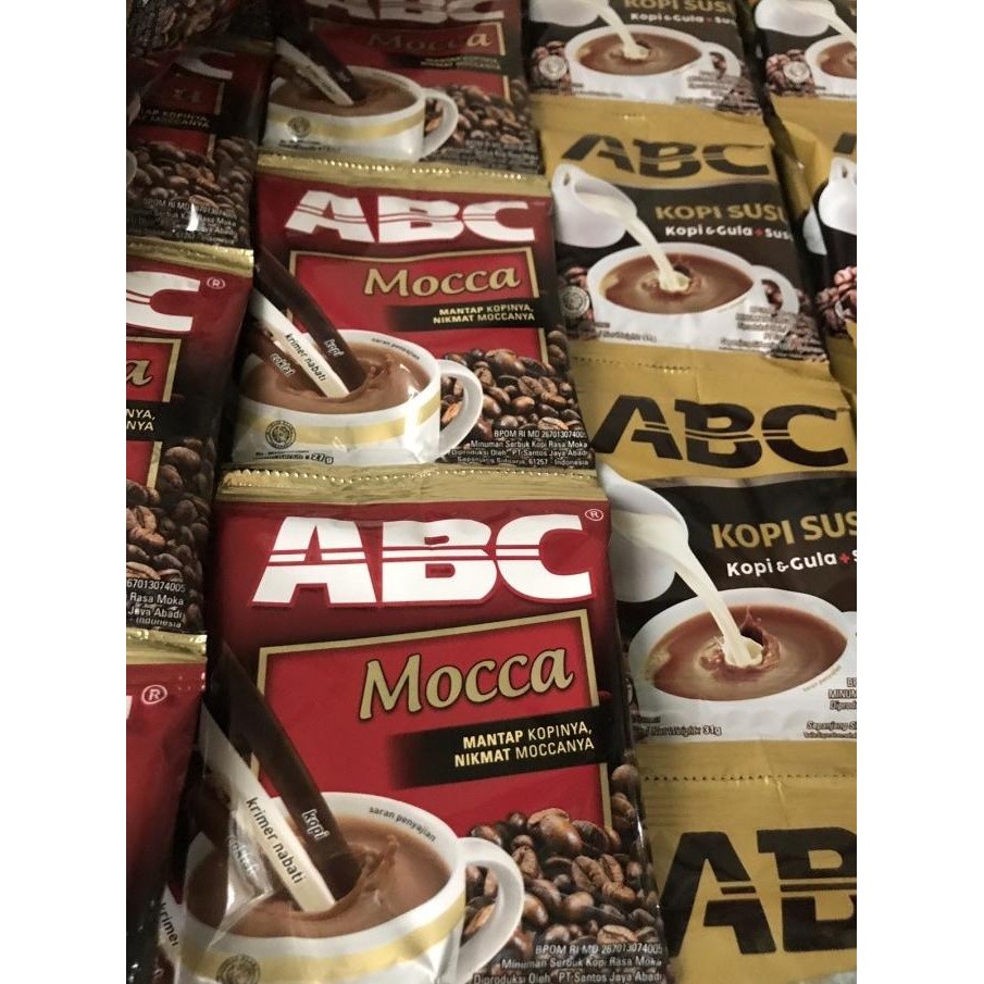 

Grosir Kopi Abc Susu / Moka (1 Dus 12 Lmbr)