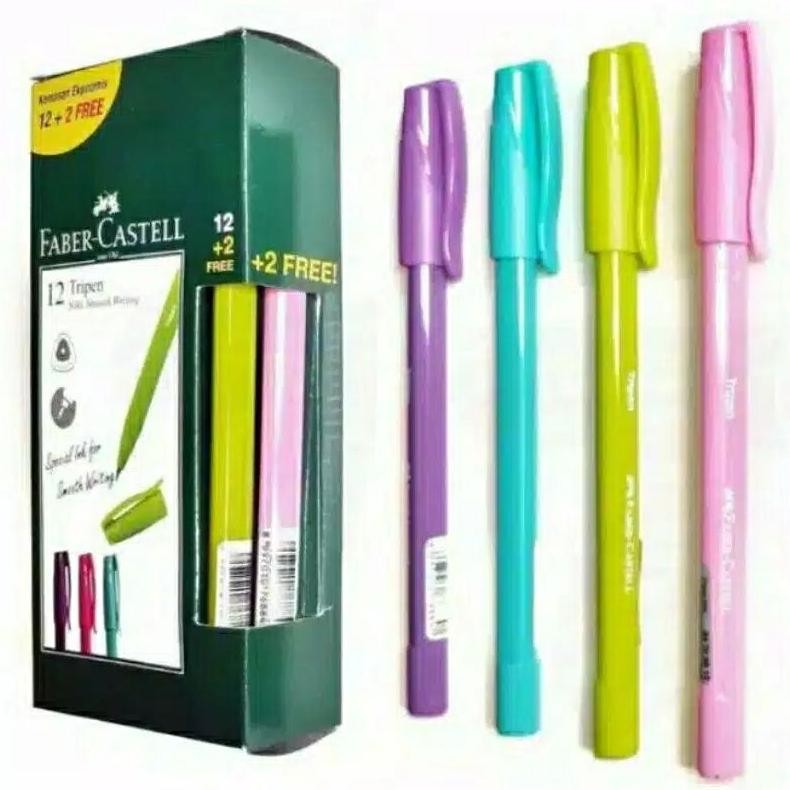 

PULPEN TRIPEN FABER CASTELL BLACK INK (BELI 1 LUSIN FREE 2 PCS)