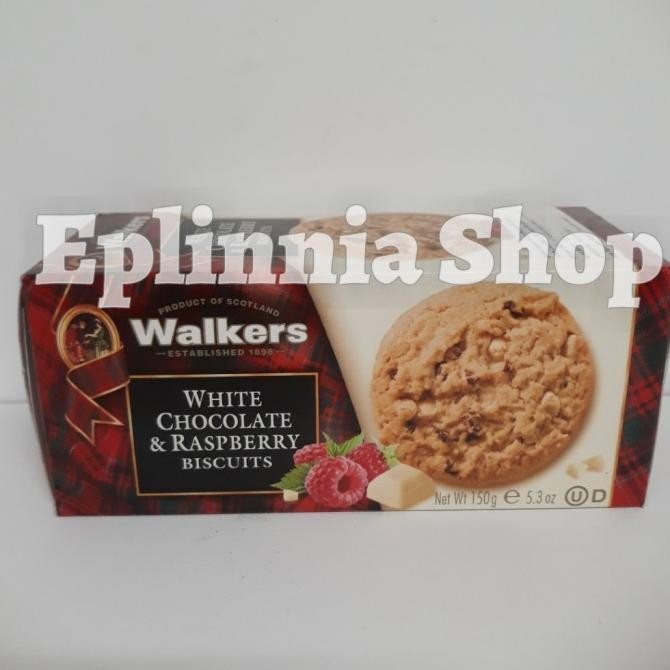 

Murah Walkers White Chocolate & Raspberry Biscuits 150 Gr - Biskuit Walker