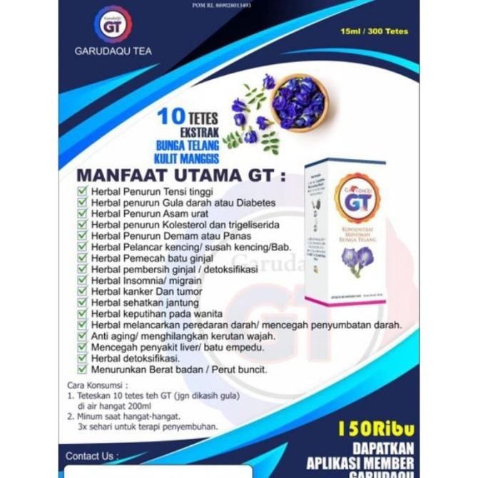 

Murah Garudaqu Gt Telang Ekstrak Konsentrat Bunga Telang 15 Ml Bpom Original