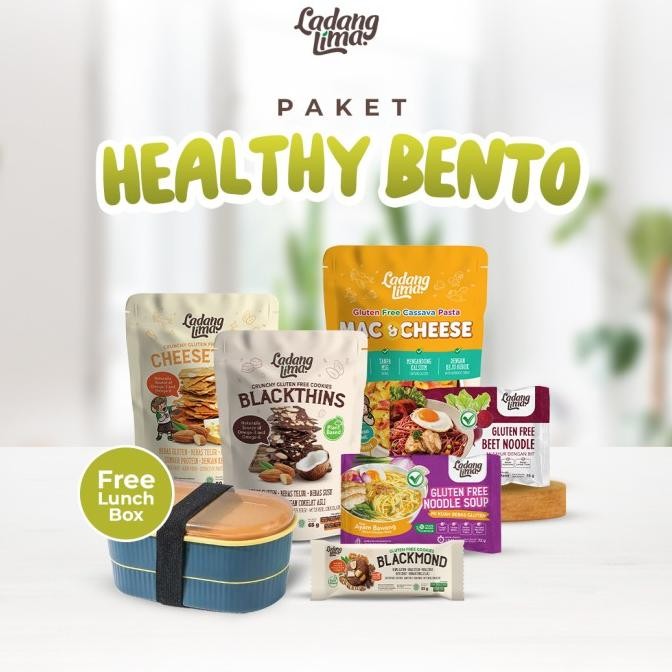 

Promo Paket Healthy Bento (Free Lunch Box) - Ladang Lima Gluten Free & Healthy Food