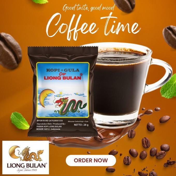 

Promo Kopi Liong Bulan Kopi & Gula 1 Pak Isi 20Pcs Kopi Khas Bogor Legend
