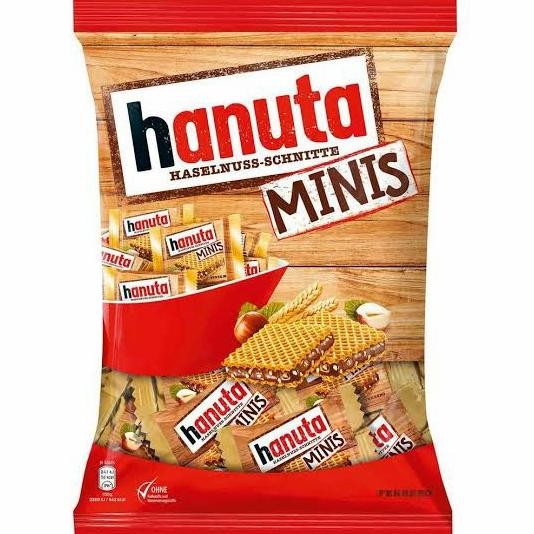 

Promo [200Gr] Ferrero Hanuta Minis - Wafer Waffle Kacang Hazelnut Cokelat