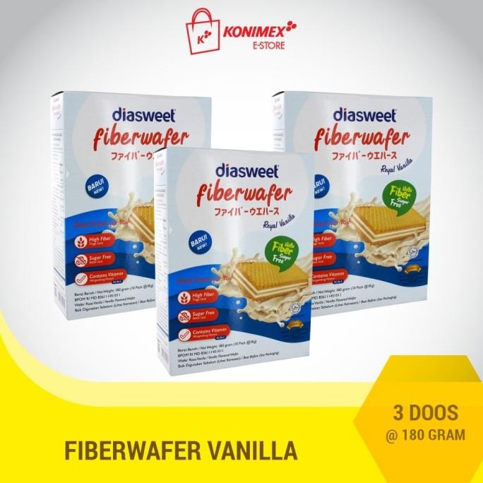 

Promo Diasweet Fiberwafer Vanilla 180G - Triple Pack