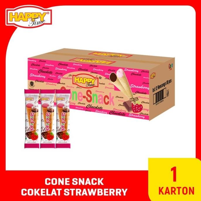 

Murah Happy Time Cone Snack Coklat Strawberry (1Karton Isi 12 Renceng)