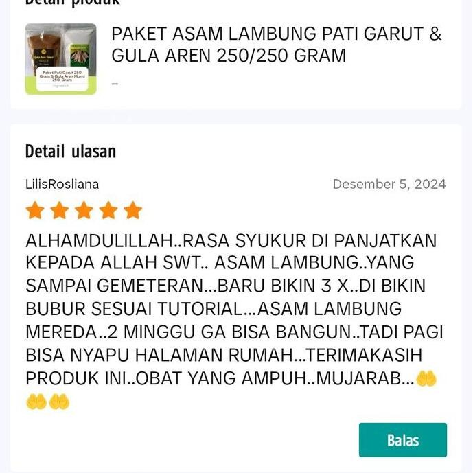 

Promo Paket Tepung Garut Dan Gula Aren 500/500 Gram Murni 100%