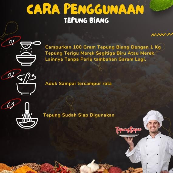 

Sale Tepung Biang Fried Chicken/Crn 1801/Tepung Super/Rasanya Mantap Sekali