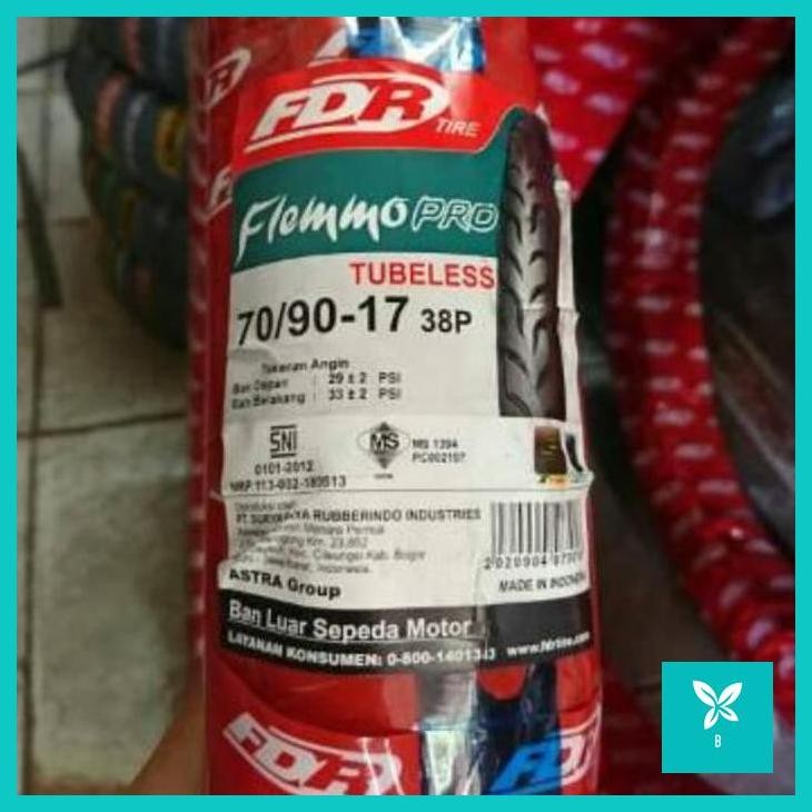| CM | Ban TUBELESS FDR Flemmo Pro 70/90 ring 17 ban motor bebek sonic supra x 125 vega zr