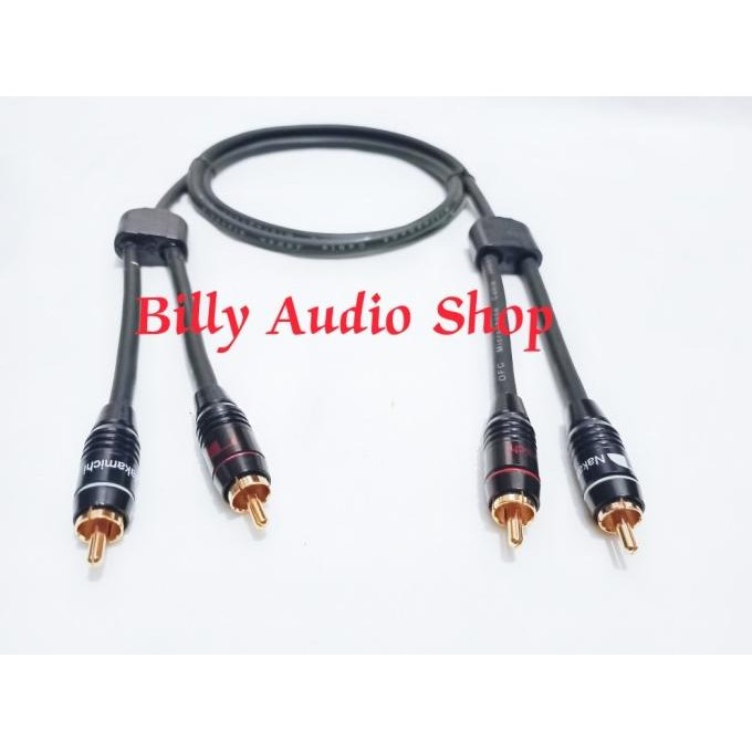 KABEL AUDIO JACK RCA CABANG KE JACK RCA CABANG NAKAMICHI 50 CM - 3 MTR