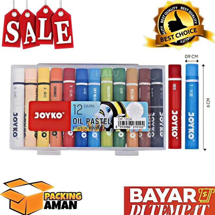 

er-6 TGC-1924 Crayon JOYKO OP-12CR / Oil Pastel / Krayon Kecil isi 12 Warna OP12CR Original Original
