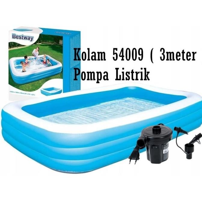 Kolam Renang Anak Kotak Polos Bestway Ukuran Besar ( 305 Cm ) 54009