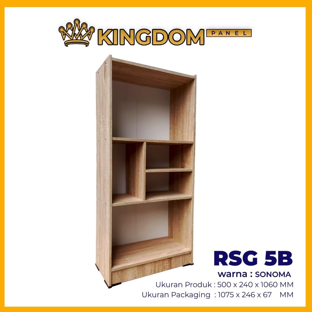 RAK BUKU SERBAGUNA SUSUN 4 KAYU