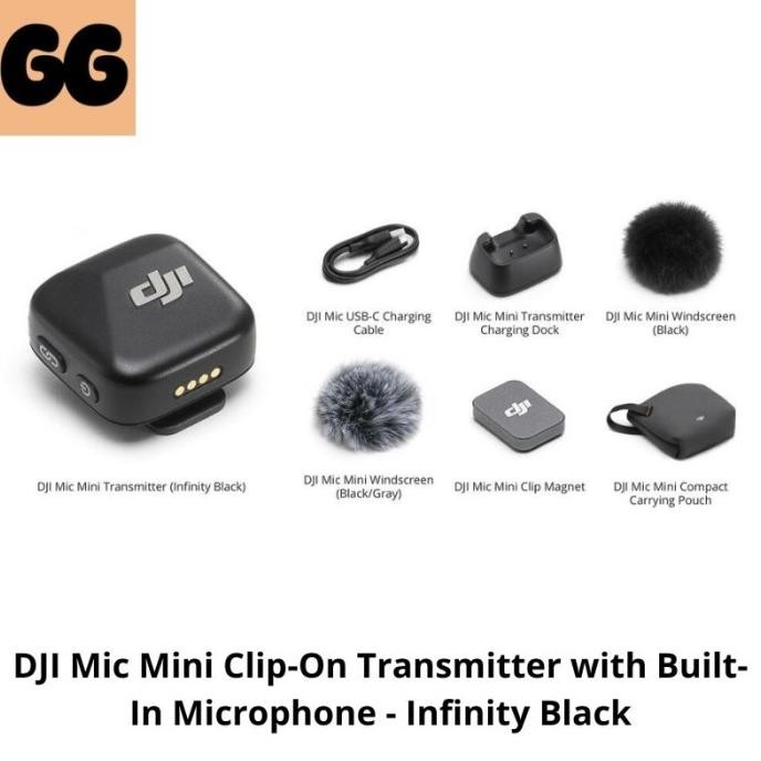 Promo Dji Mic Mini Clip-On Transmitter With Built-In Microphone - Infinity Black