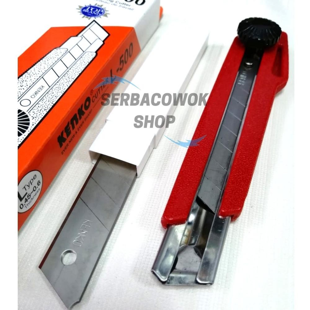 

Cod Paket Pisau Cutter Kenko L 500 Besar + Isi Cutter 1 Pak Cutting Knife Serbaguna Termurah Berkualitas