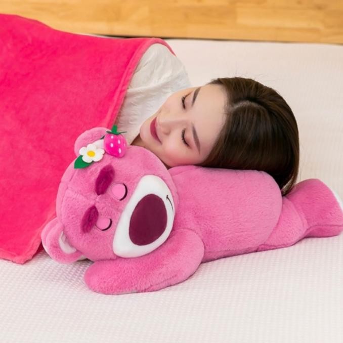 Boneka Lotso Sleep , Balmut , Bantal Selimut Impor Original