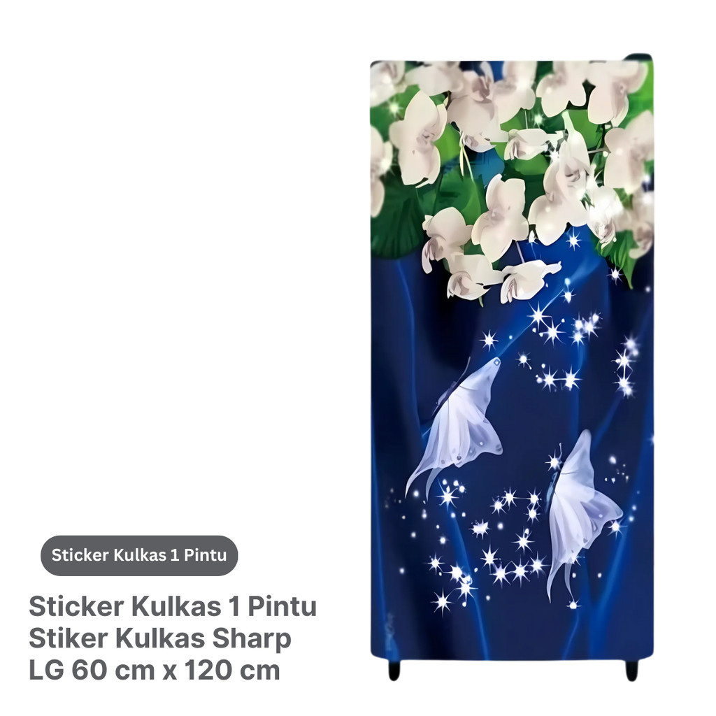 Sticker Kulkas 1 Pintu Stiker Kulkas Sharp LG 60 cm x 120 cm