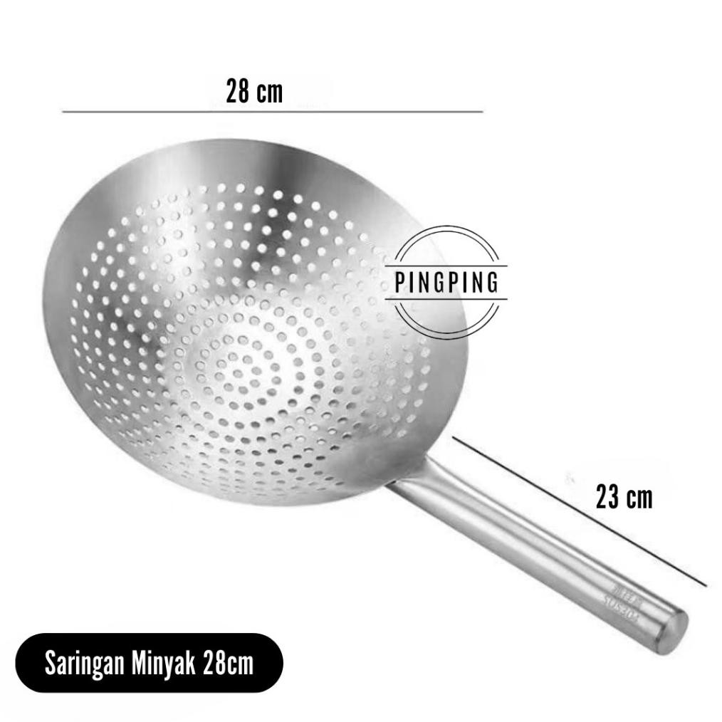 Baskom Minyak Stainless Steel / Saringan Minyak Stainless Steel Tebal