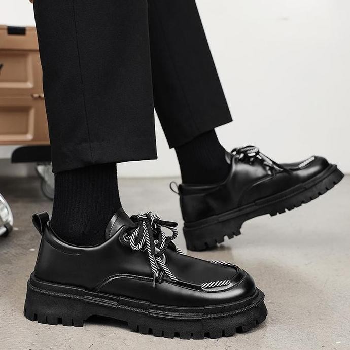 PINKEY P108 Sepatu Wanita Docmart Hitam Sepatu Oxford Wanita Import Premium Quality Terlaris Karet S