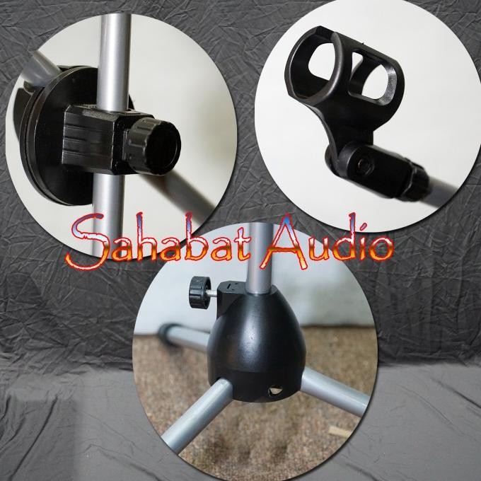 Promo Stand Mic Mt 175 Tripod Microphone Dudukan Mic Stand Mic Lantai Mt-175