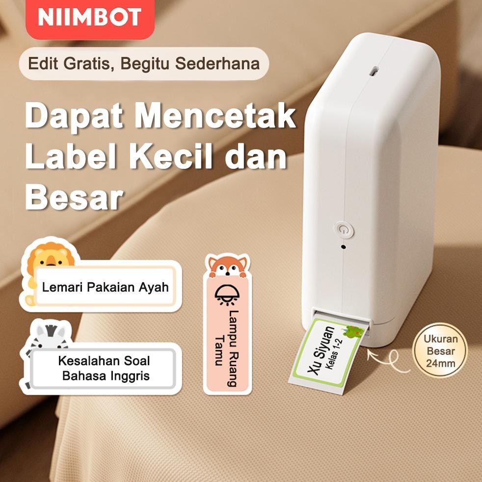 

NIIMBOT D101 Label Printer dengan, Mesin Pembuat Label Pintar untuk Penggunaan di Rumah