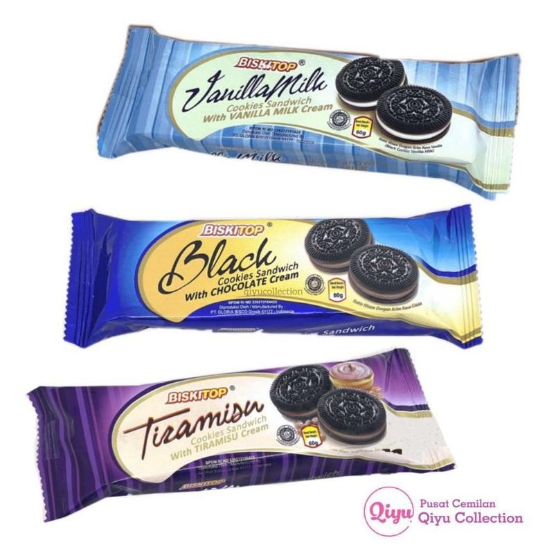 

rt-4 we-12 Cookies Sandwich Oreo 60gr Biskitop Cemilan Murah Berkualitas Murah