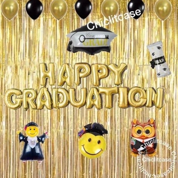 Set Paket Graduation / Dekorasi Balon Graduation / Dekorasi Graduasi / Wisuda / Kelulusan Berkualita